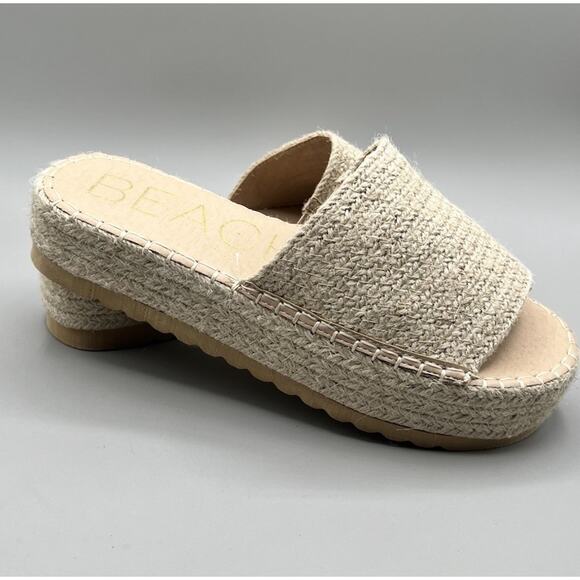 Beach By Matisse Natural Jute Tan Del Mar Slip-On Sandals Women’s 9M - Picture 2 of 13